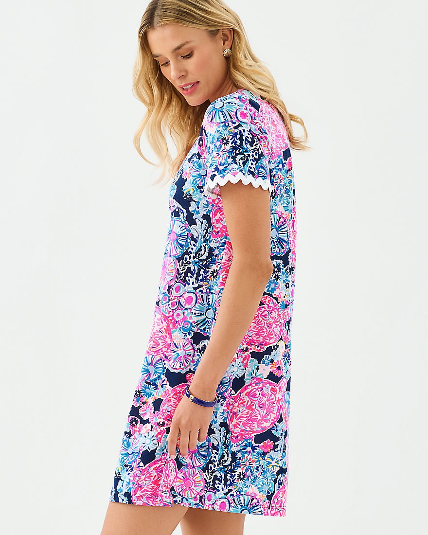 Lilly Pulitzer - Cody Short Sleeve Dress - High Tide Navy In Turtle Amazement