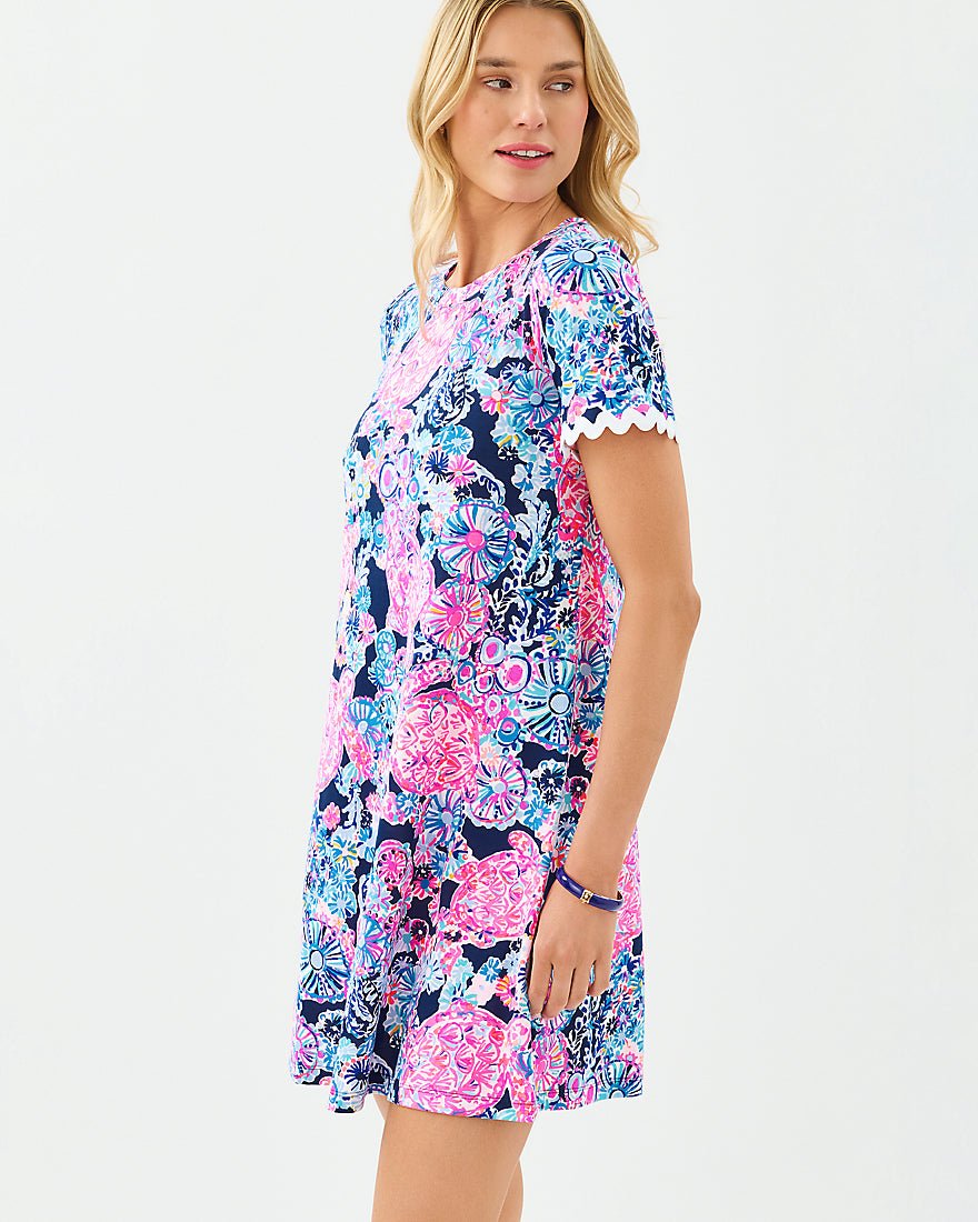 Lilly Pulitzer - Cody Short Sleeve Dress - High Tide Navy In Turtle Amazement