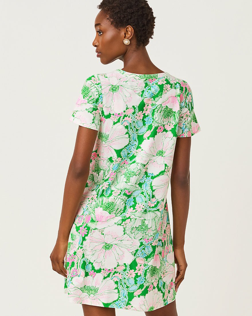 Lilly Pulitzer - Cody Short Sleeve Dress - Putting Green Poppyland