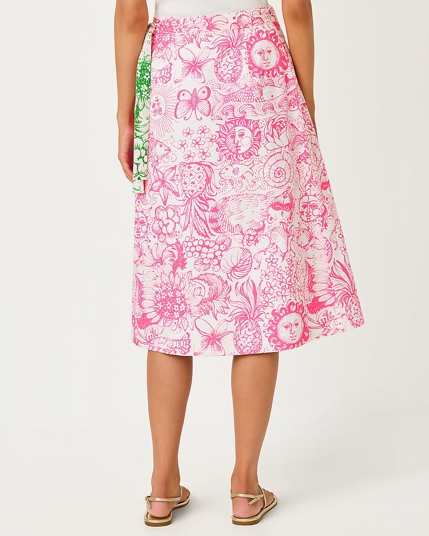 Lilly Pulitzer - Constance Reversible Midi Skirt - Putting Green Fleur De Lilly