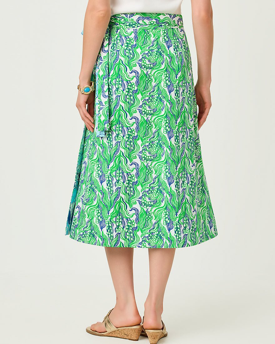 Lilly Pulitzer - Constance Reversible Midi Skirt - Putting Green Lilly Of The Valley