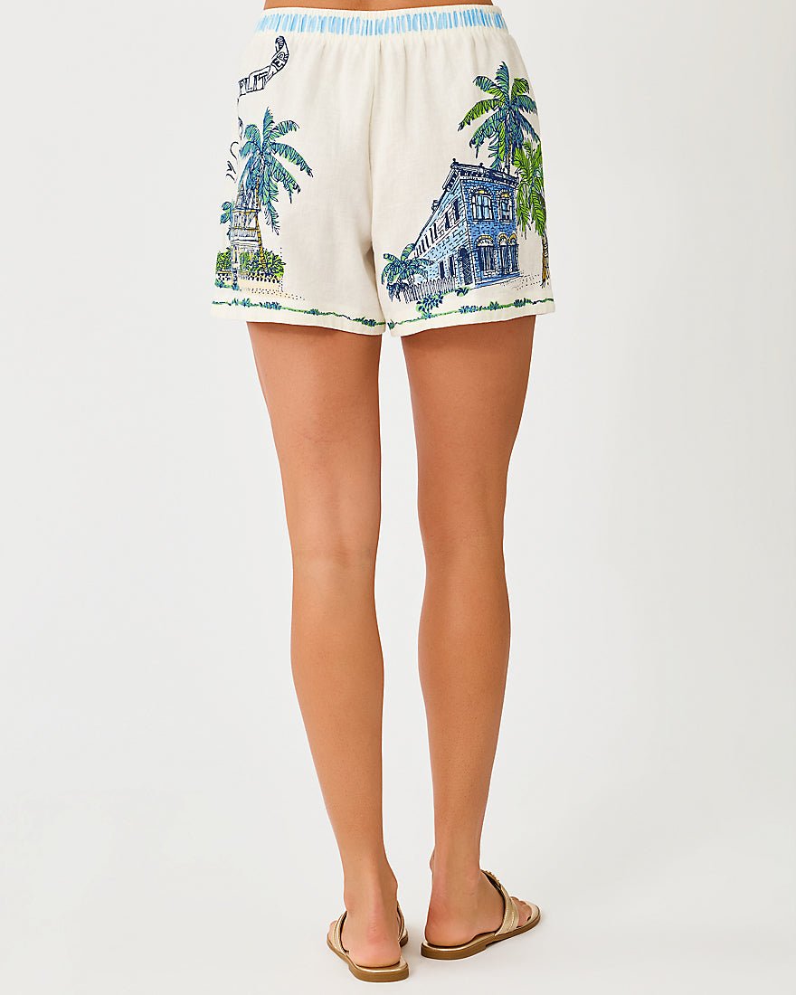 Lilly Pulitzer - Croix Linen Short - Coconut Key West Toile