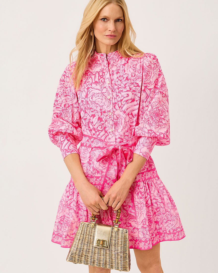Lilly Pulitzer - Drena Dress - Pink Aster A Rose By Any Other Name