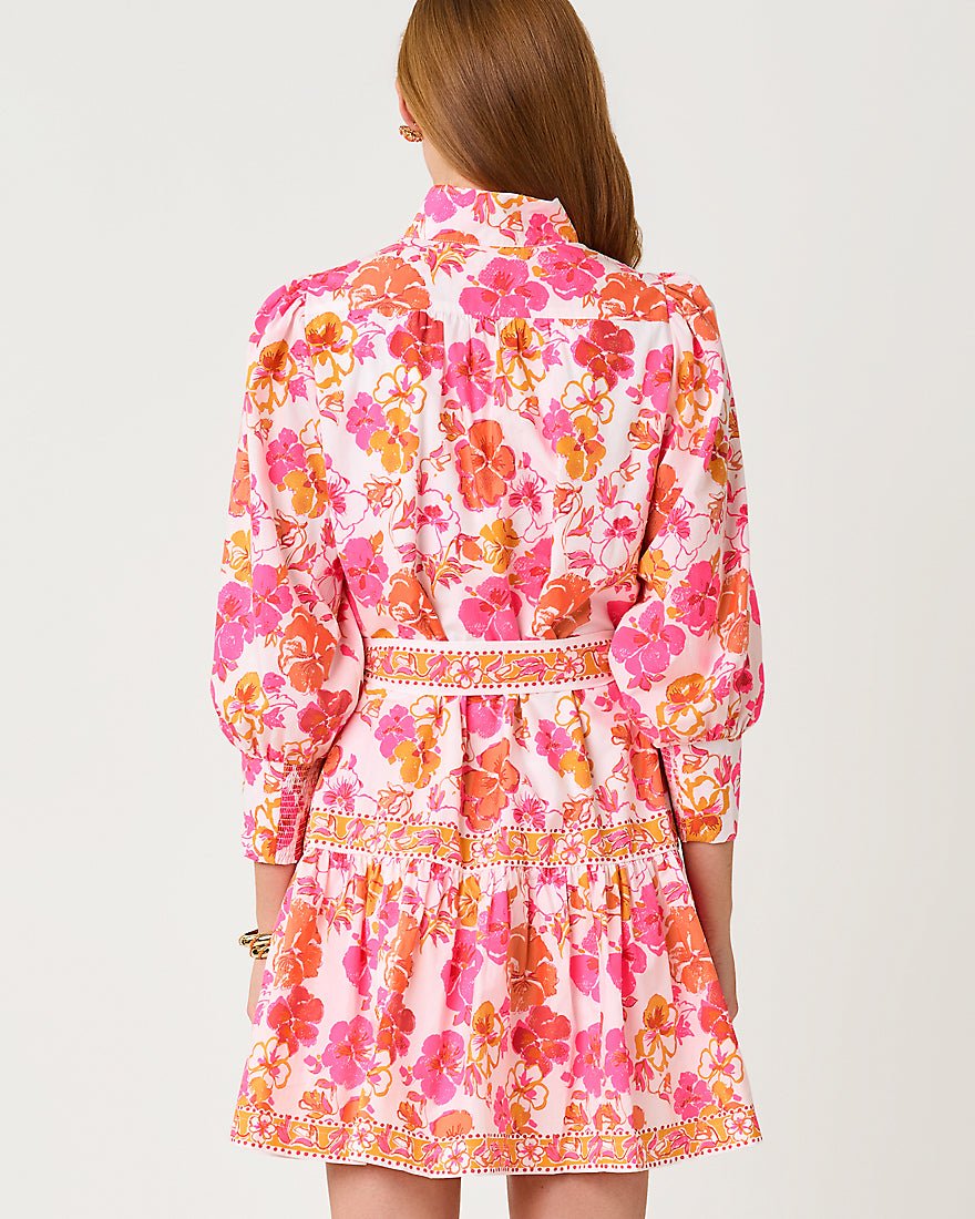 Lilly Pulitzer - Drena Dress - Resort White Pansy Fansy