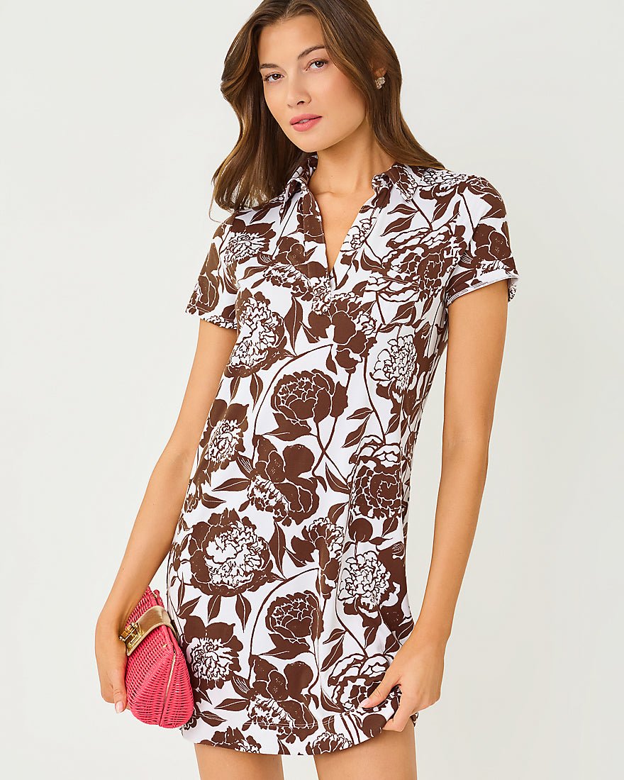 Lilly Pulitzer - Dune Upf 50 Plus Short Sleeve Dress - Resort White Marni