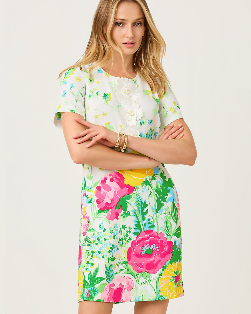 Lilly Pulitzer - Edita Short Sleeve Shift Dress - Multi Poppy Party