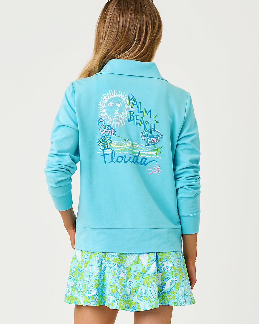 Lilly Pulitzer - Eleni Pullover - Multi Florida Travel Poster Embroidery
