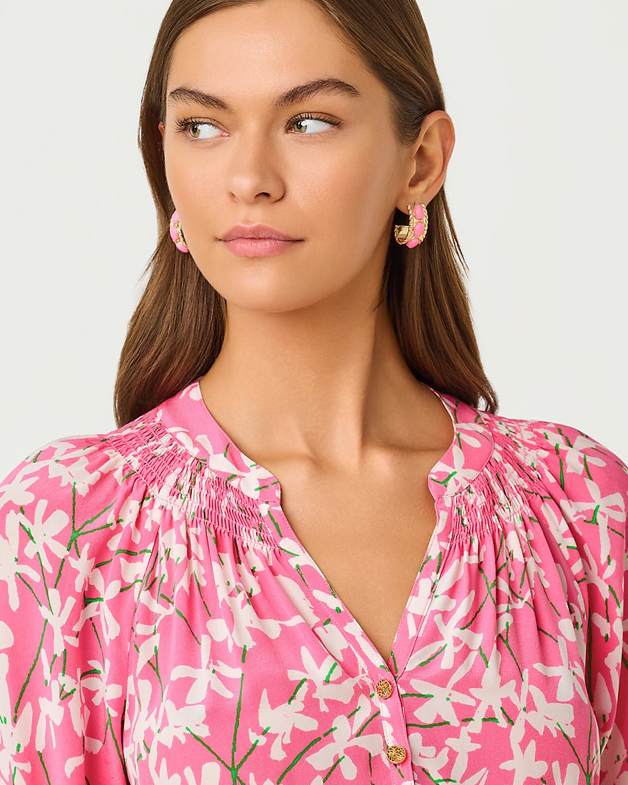 Lilly Pulitzer - Elsa Short Sleeve Top - Confetti Pink Liza