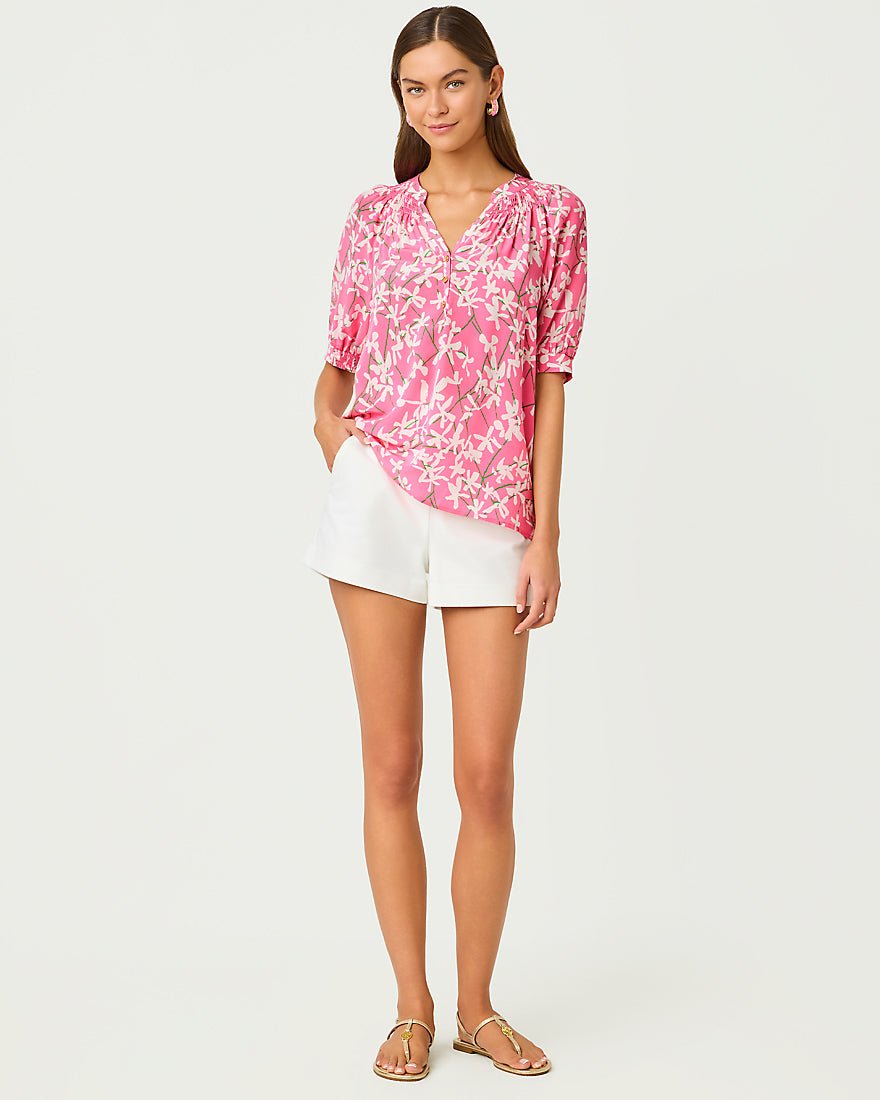Lilly Pulitzer - Elsa Short Sleeve Top - Confetti Pink Liza