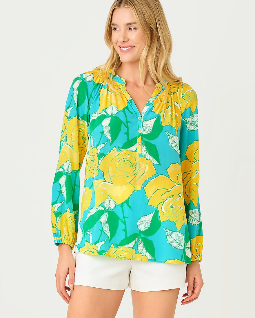 Lilly Pulitzer - Elsa Top - Blue Curaco Rose Bud