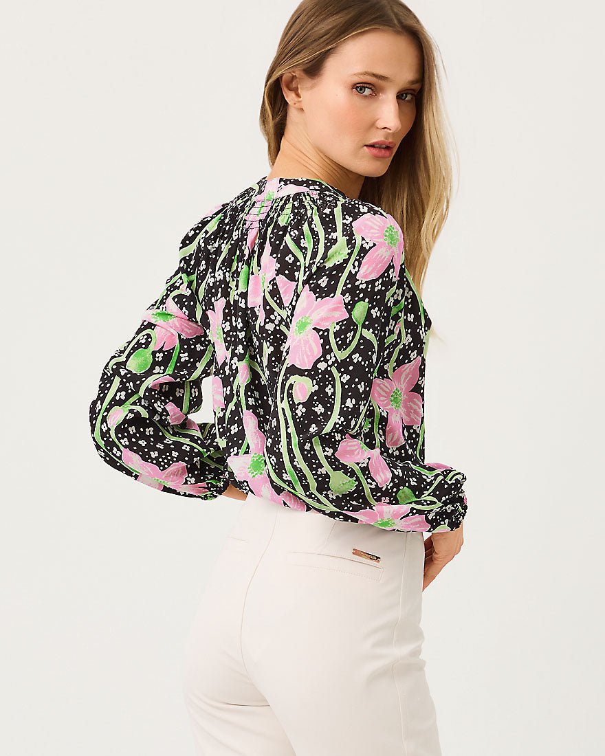 Lilly Pulitzer - Elsa Top - Onyx Blushing Blooms