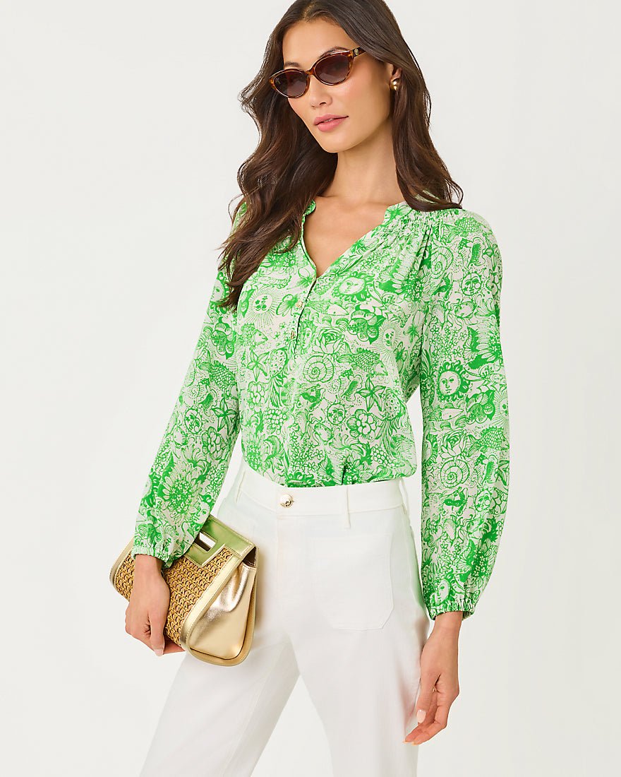 Lilly Pulitzer - Elsa Top - Putting Green Lil Fleur De Lilly