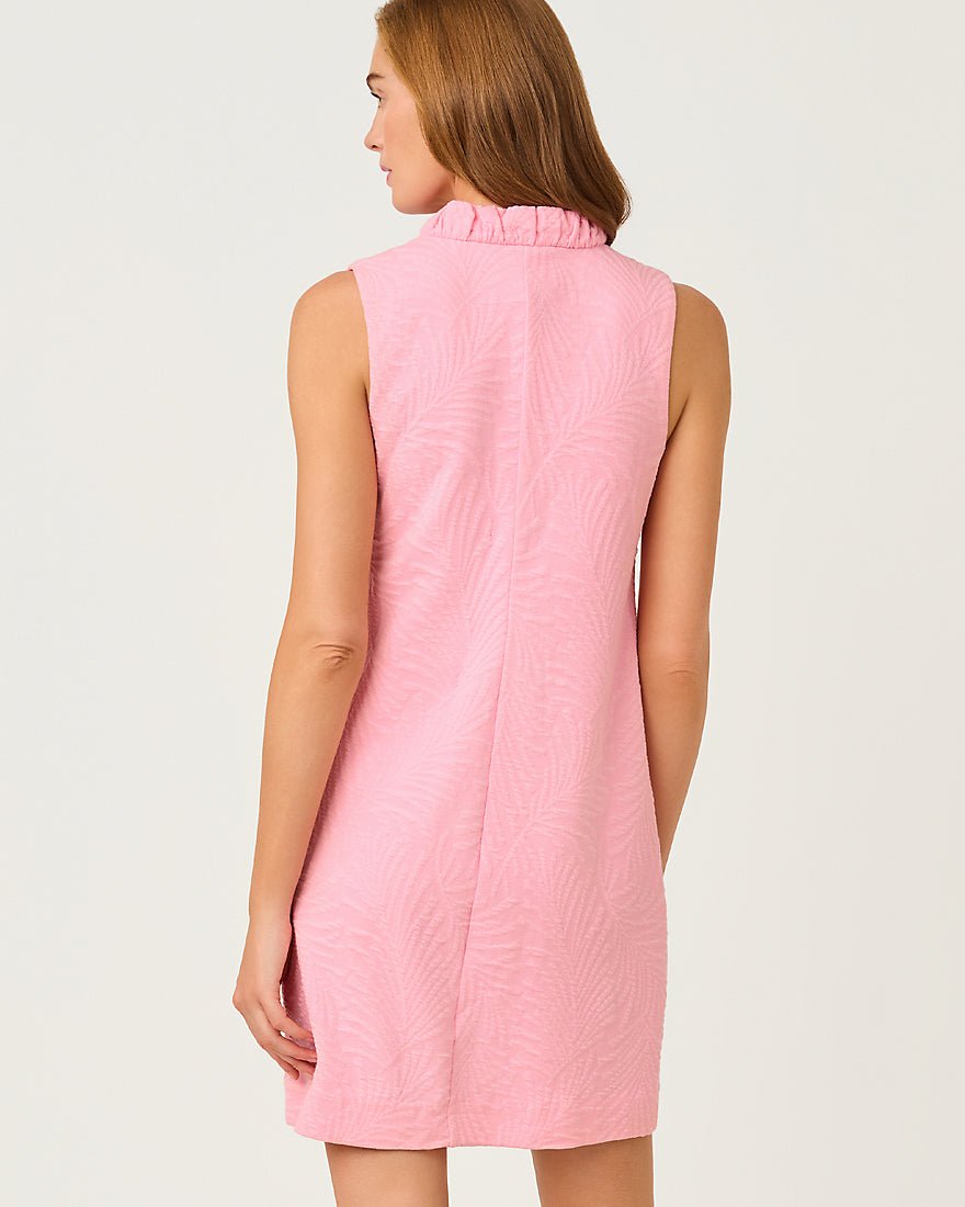 Lilly Pulitzer - Elsey Shift Dress - Conch Shell Pink Leafy Knit Pucker Jacquard