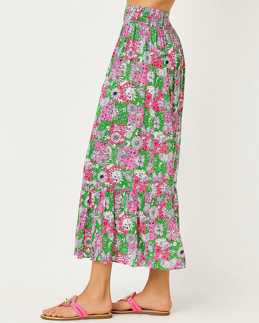 Lilly Pulitzer - Enzo Maxi Skirt Coverup - Cherry Blossom Pink Lil Chicken Check