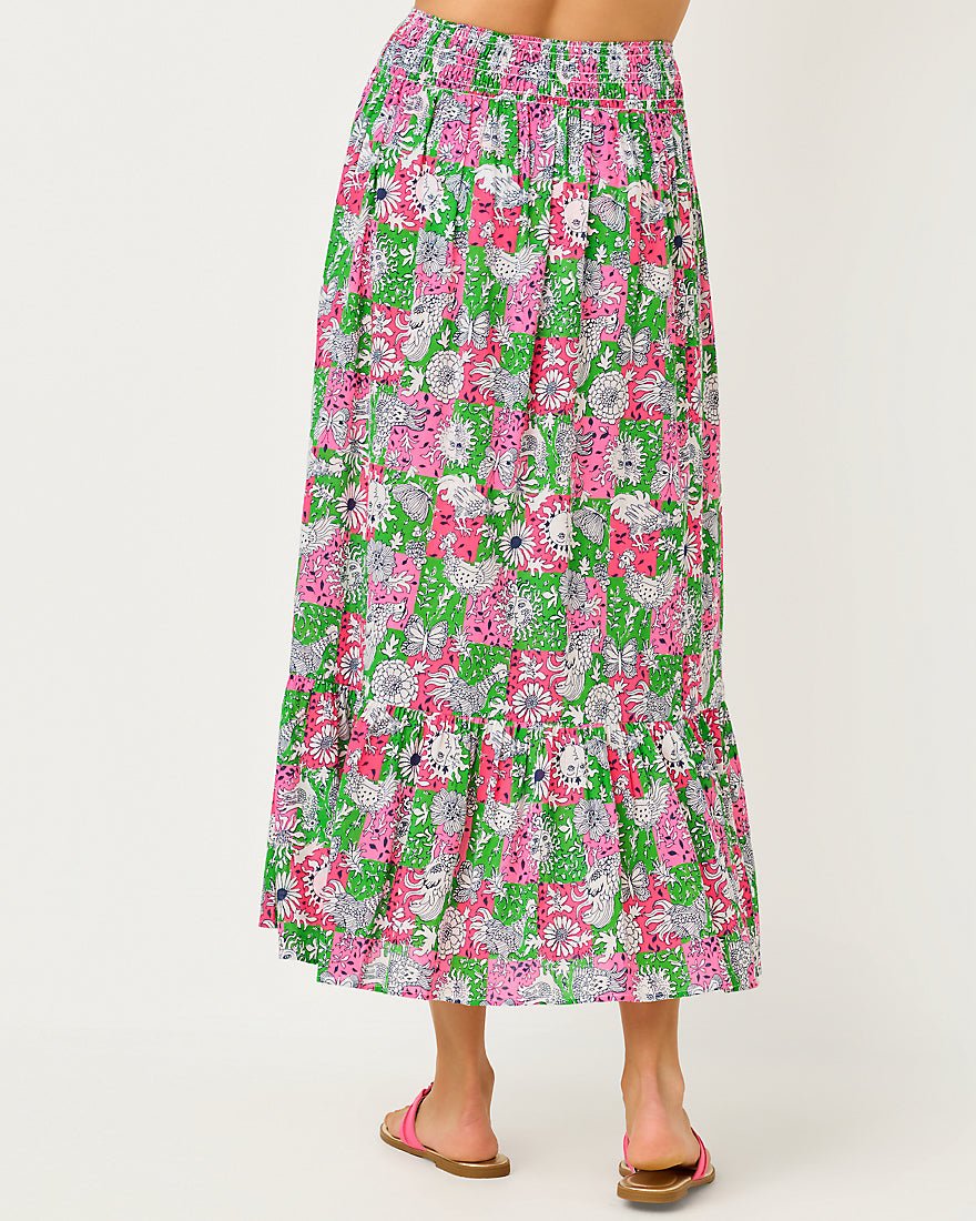 Lilly Pulitzer - Enzo Maxi Skirt Coverup - Cherry Blossom Pink Lil Chicken Check