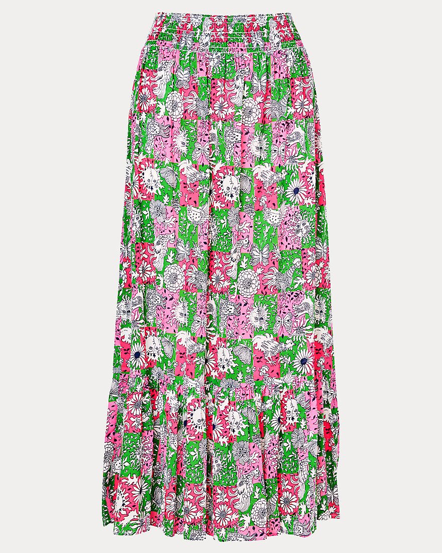 Lilly Pulitzer - Enzo Maxi Skirt Coverup - Cherry Blossom Pink Lil Chicken Check