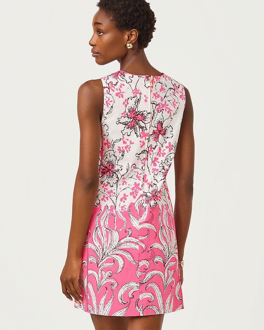 Lilly Pulitzer - Ettie Stretch Shift Dress - Confetti Pink Bumbley Buzz Overlay