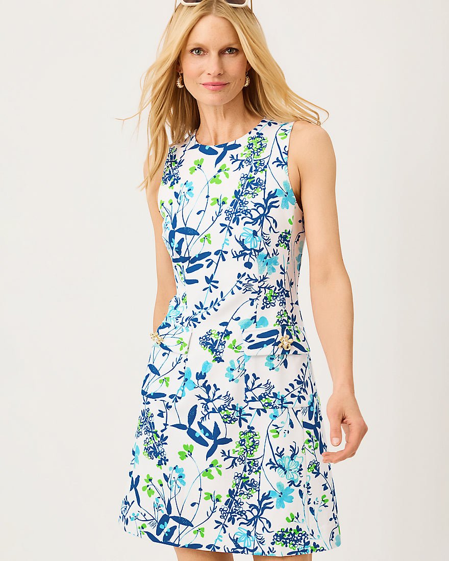 Lilly Pulitzer - Fallon Sleeveless Dress - Resort White Sea Blooms