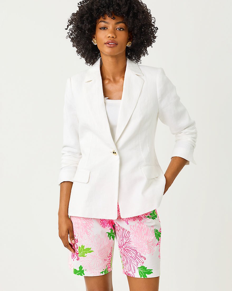 Lilly Pulitzer - Finnick Linen Blazer - Resort White
