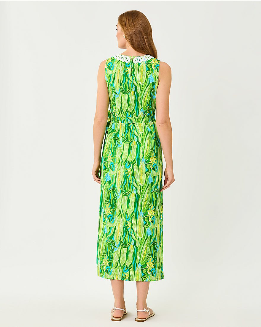 Lilly Pulitzer - Fresia Stretch Maxi Shift Dress - Turquoise Tide Sweet Corn