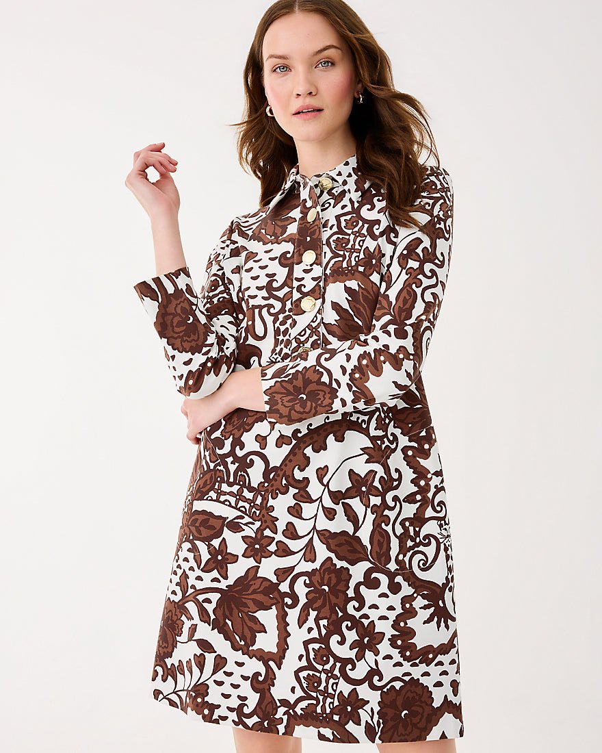 Lilly Pulitzer - Gabi Dress - Beachcomber Brown Spicy Socialite