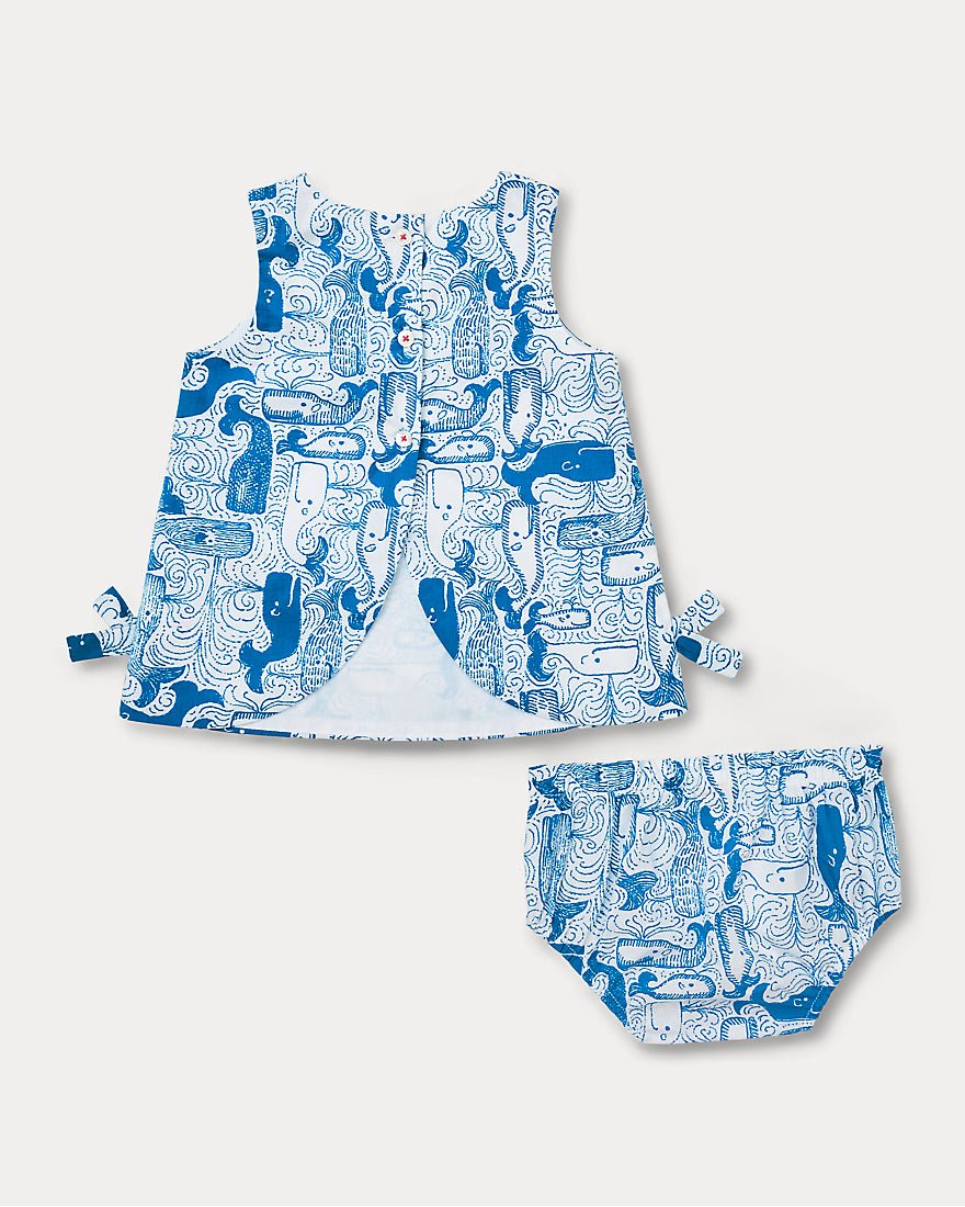 Lilly Pulitzer - Girls Baby Lilly Shift Dress - Nassau Blue Thar She Blows