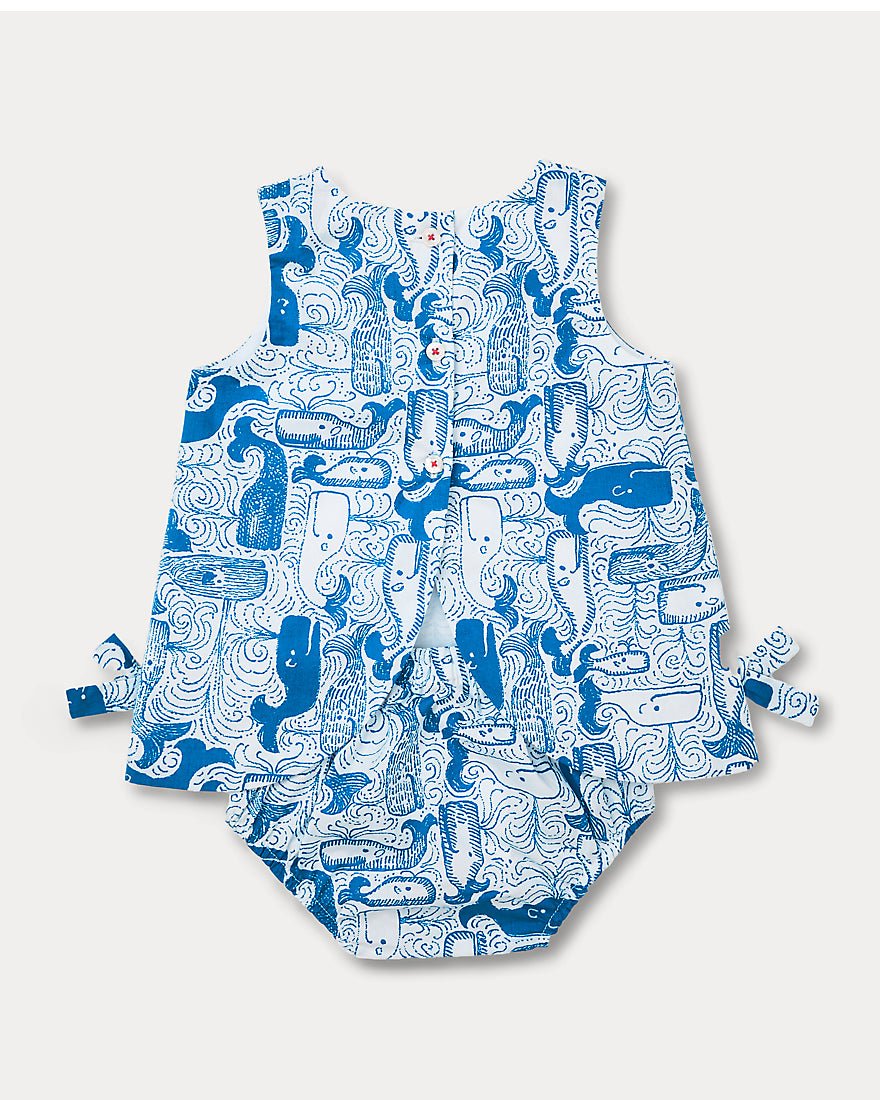 Lilly Pulitzer - Girls Baby Lilly Shift Dress - Nassau Blue Thar She Blows