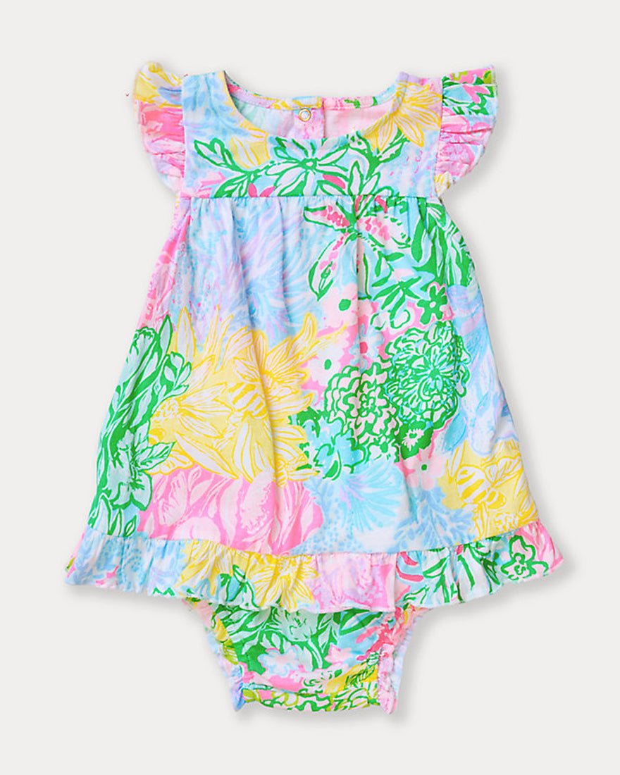 Lilly Pulitzer - Girls Cecily Infant Dress - Multi Bright Delight Patch