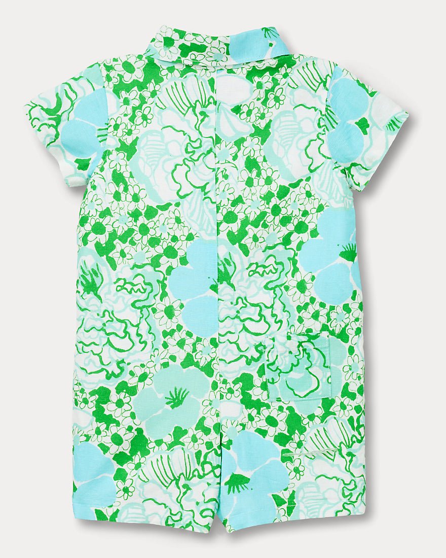 Lilly Pulitzer - Girls Lavi Romper - Mint Condition Burst Of Joy