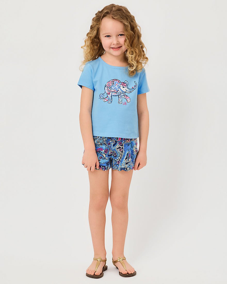 Lilly Pulitzer - Girls Mini Clairmont Top - Multi Paisley Parade Graphic