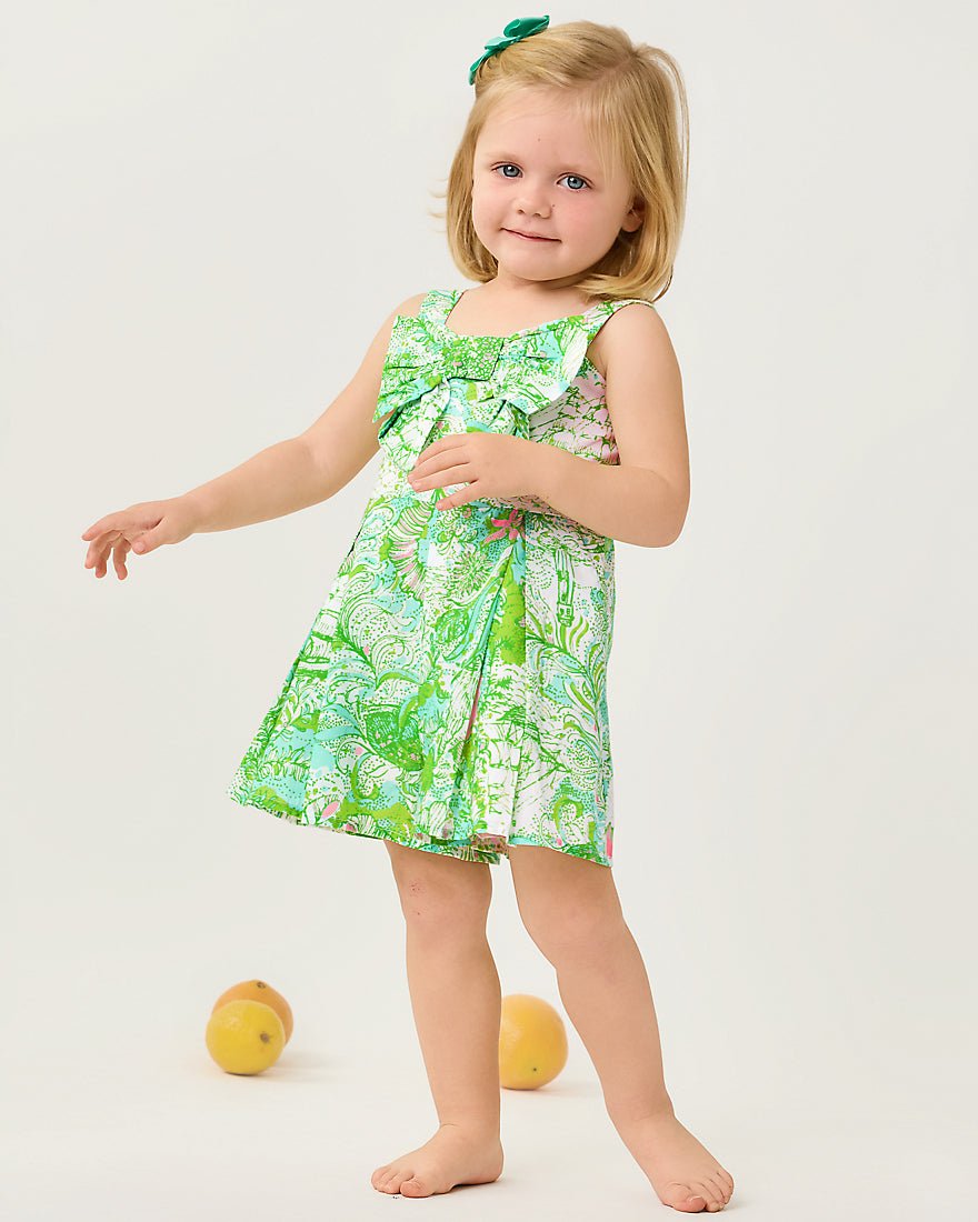 Lilly Pulitzer - Girls Tinker Bow Romper - Resort White Ship To Shore
