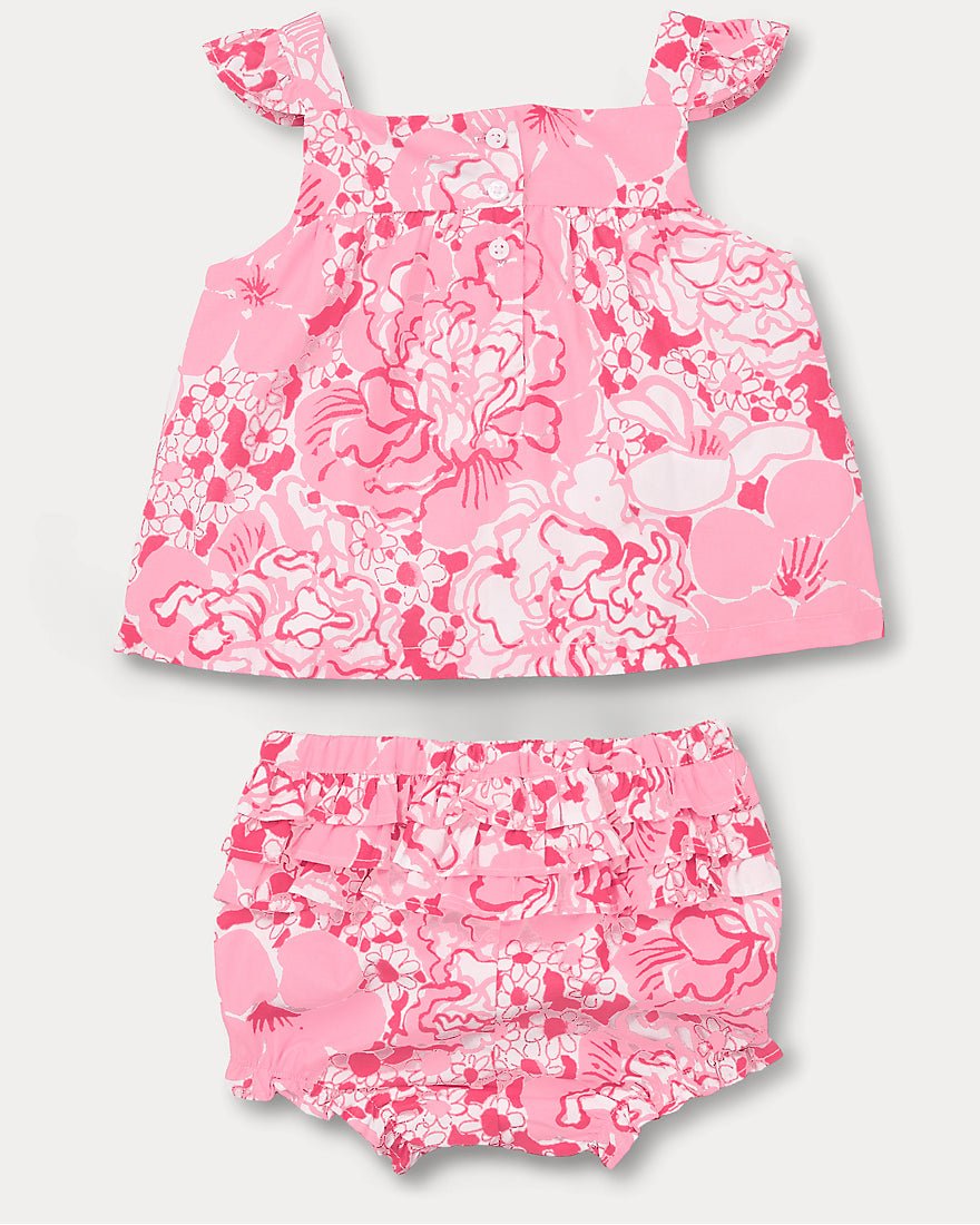 Lilly Pulitzer - Girls Wilda Baby Set - Conch Shell Pink Burst Of Joy