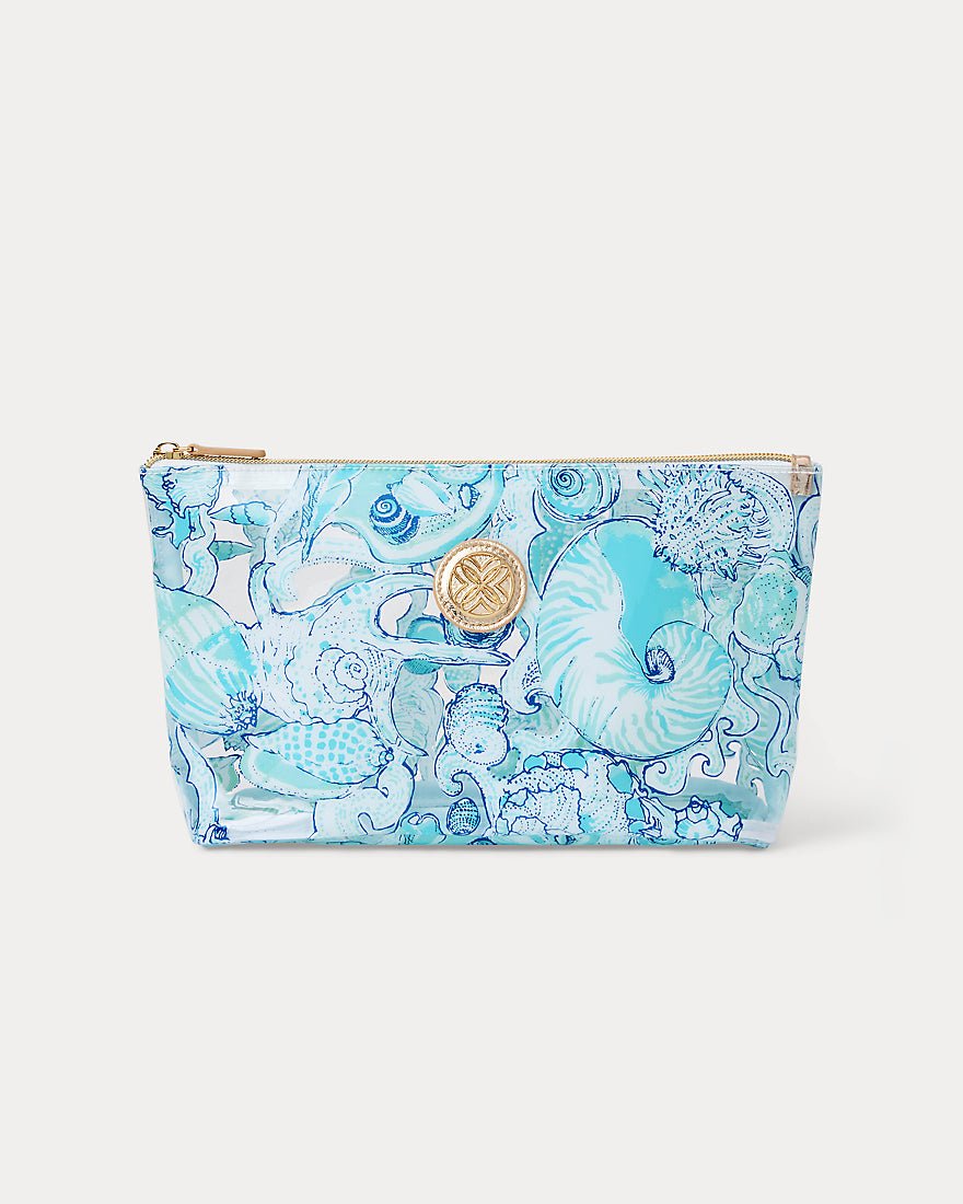 Lilly Pulitzer - Gwp Set Of 2 Pool Pouches - Clear In All Her Glory