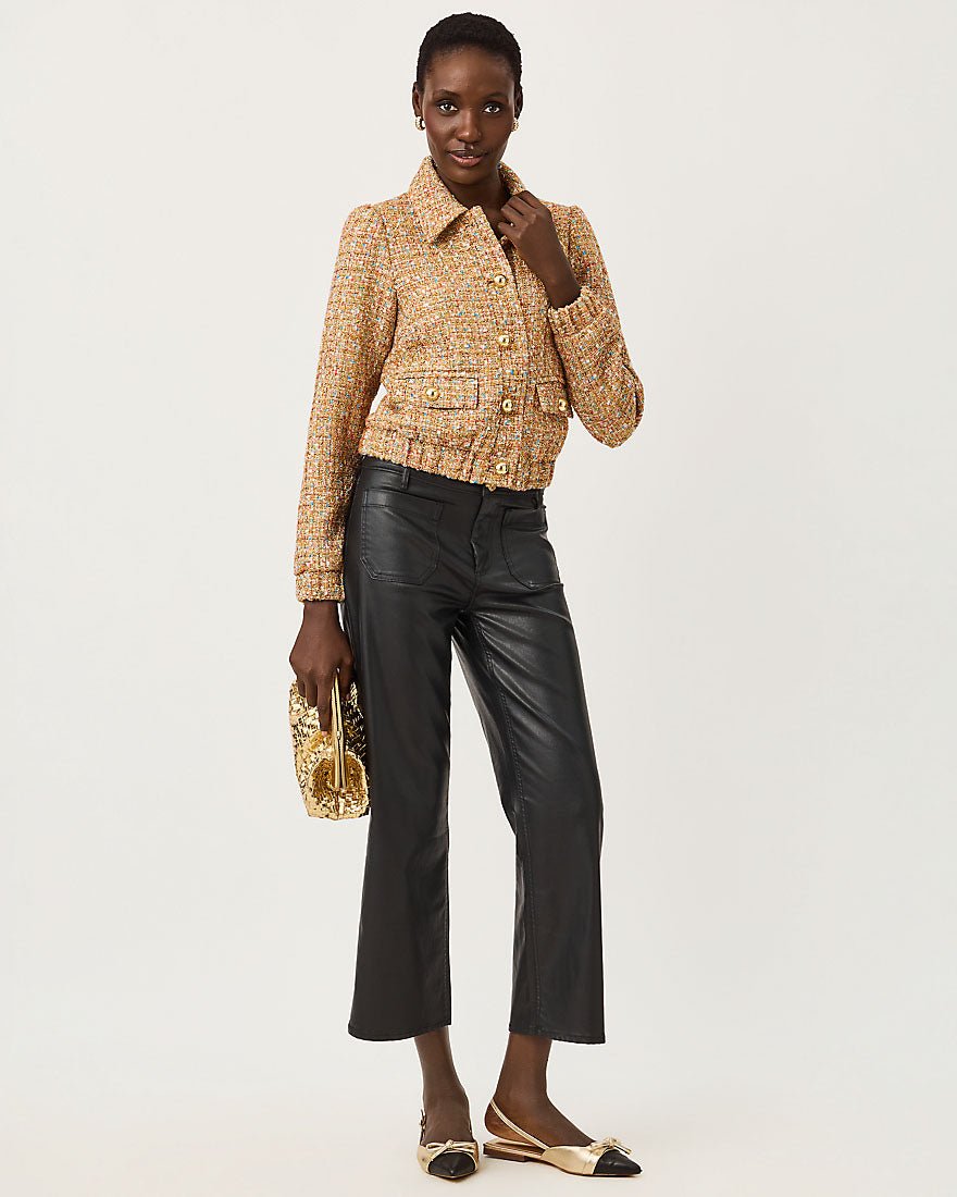 Lilly Pulitzer - Gwynnie Boucle Jacket - Iced Latte Golden Age Eyelash Boucle