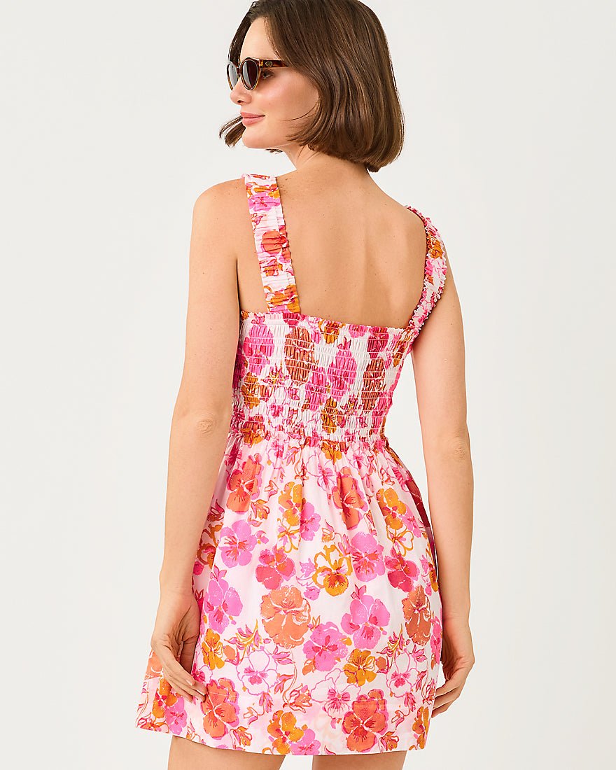 Lilly Pulitzer - Hadly Skirted Romper - Resort White Pansy Fansy