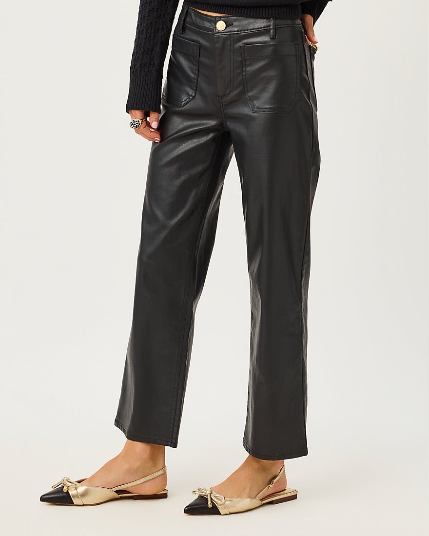 Lilly Pulitzer - Harleen High Rise Coated Jean - Noir