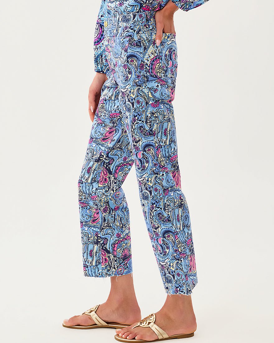 Lilly Pulitzer - Harleen High Rise Crop Jean - Multi Paisley Parade