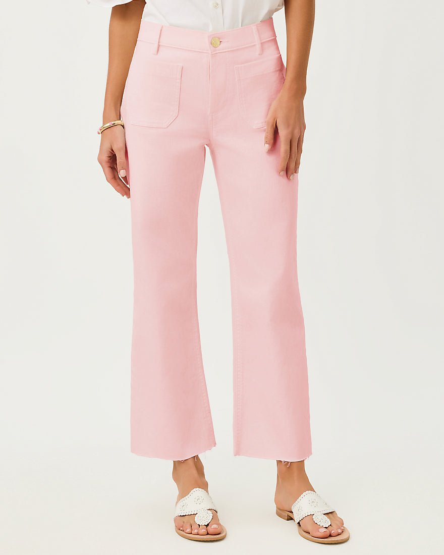 Lilly Pulitzer - Harleen High Rise Crop Jean - Pink Muse