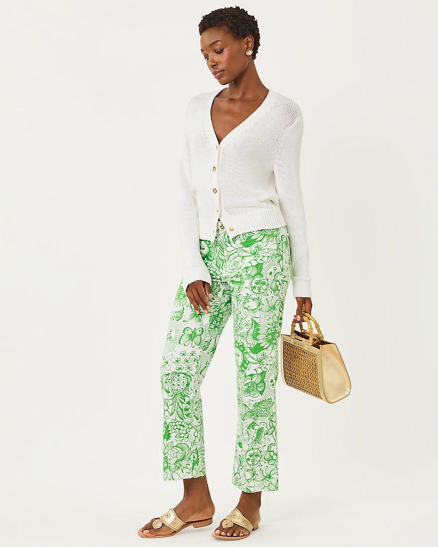 Lilly Pulitzer - Harleen High Rise Crop Jean - Putting Green Fleur De Lilly