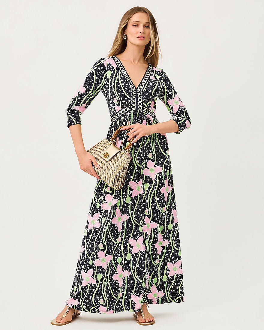 Lilly Pulitzer - Harlynn Maxi Dress - Onyx Blushing Blooms