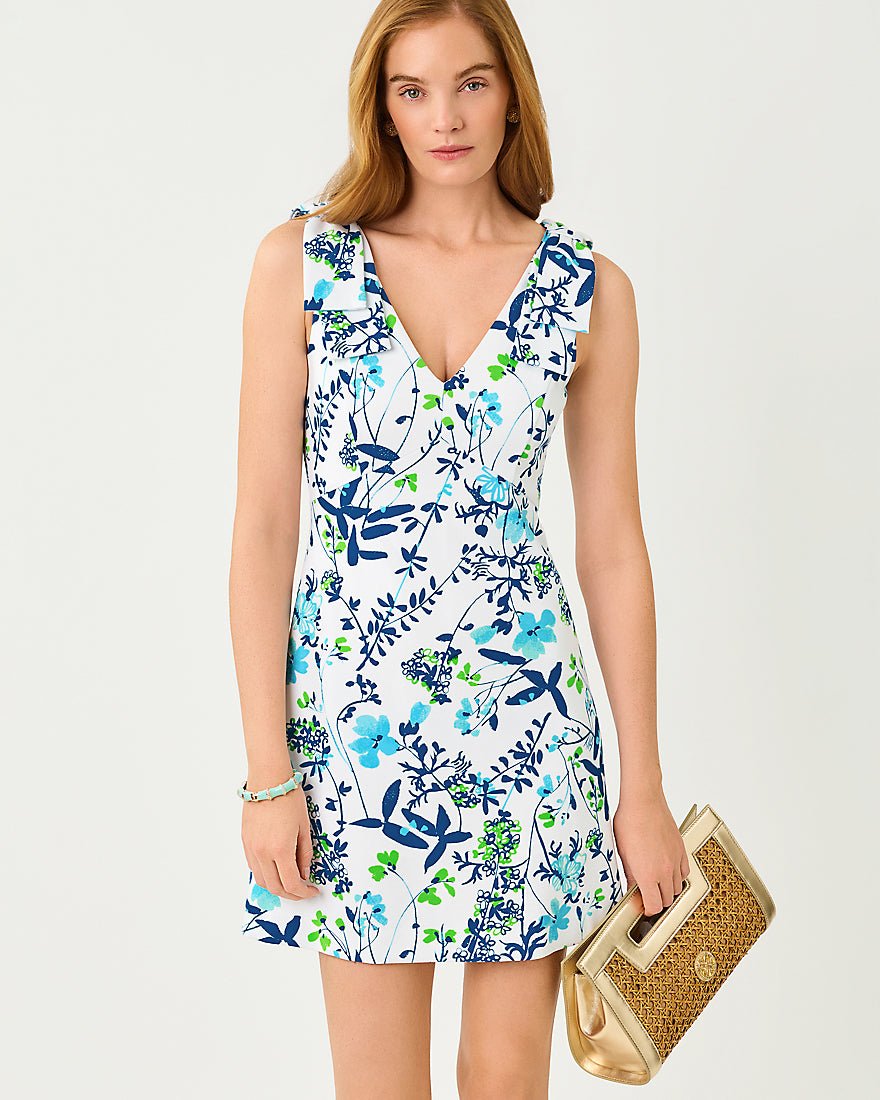 Lilly Pulitzer - Janine Skirted Romper - Resort White Sea Blooms