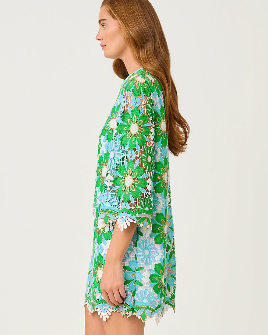 Lilly Pulitzer - Jouri Lace Dress - Putting Green Sunshine Tile Lace