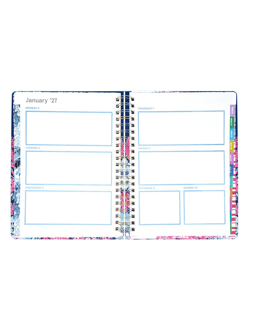 Lilly Pulitzer - Jumbo 17 Month Agenda - Starlight Navy In All Her Glory