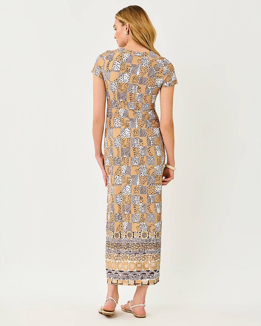 Lilly Pulitzer - Kaden Upf 50 Plus Maxi Dress - Iced Latte Cheetah Checks
