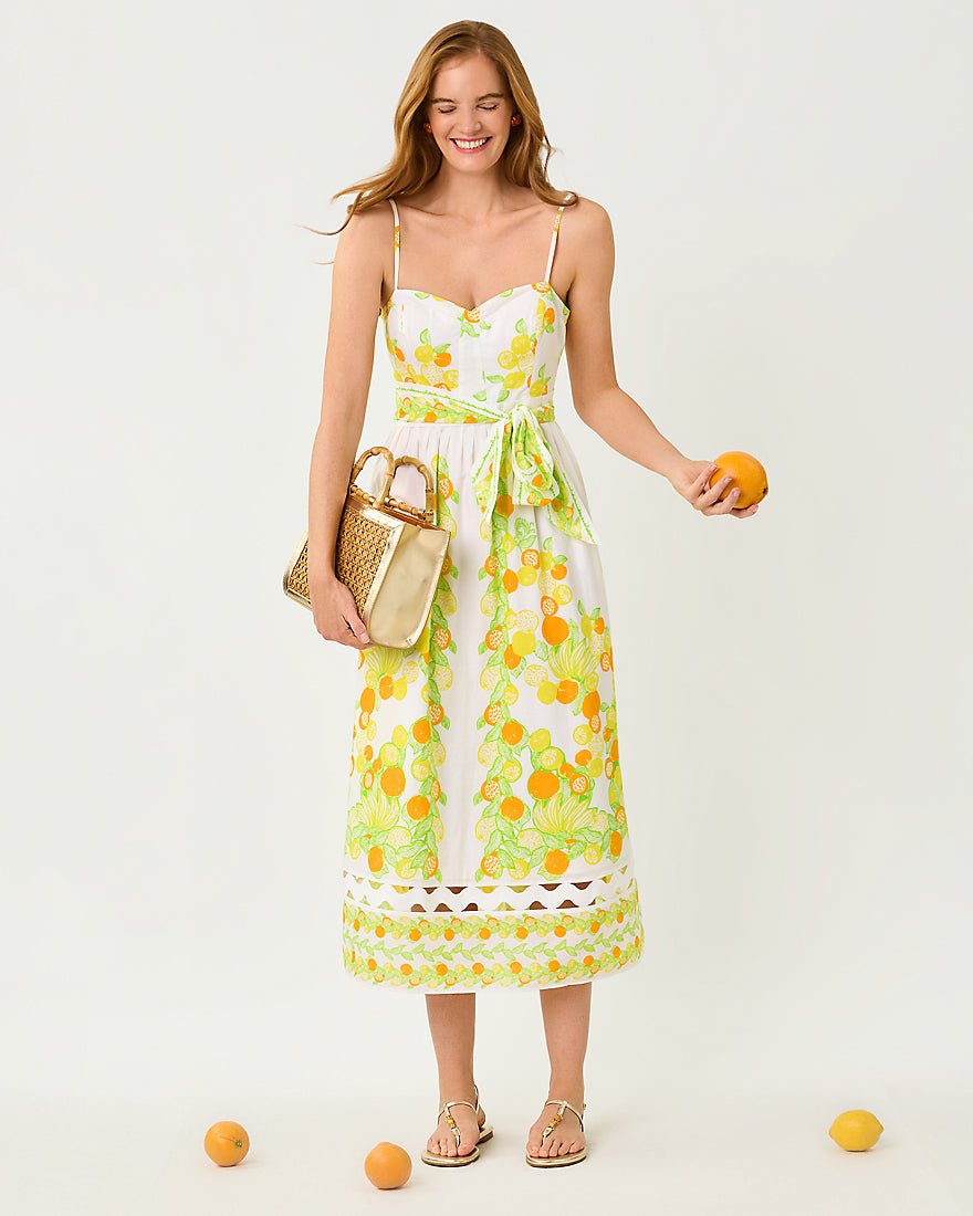 Lilly Pulitzer - Katina Midi Dress - Resort White Zesty