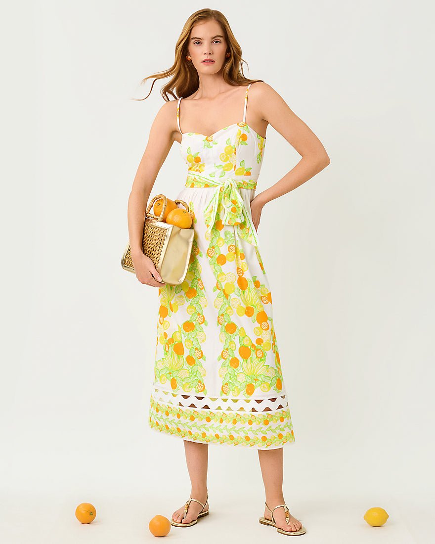Lilly Pulitzer - Katina Midi Dress - Resort White Zesty