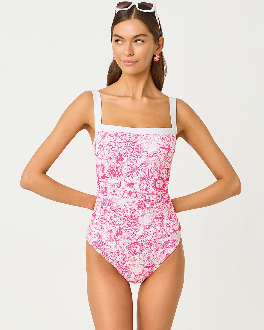 Lilly Pulitzer - Keon One Piece Swimsuit - Cherry Blossom Pink Fleur De Lilly