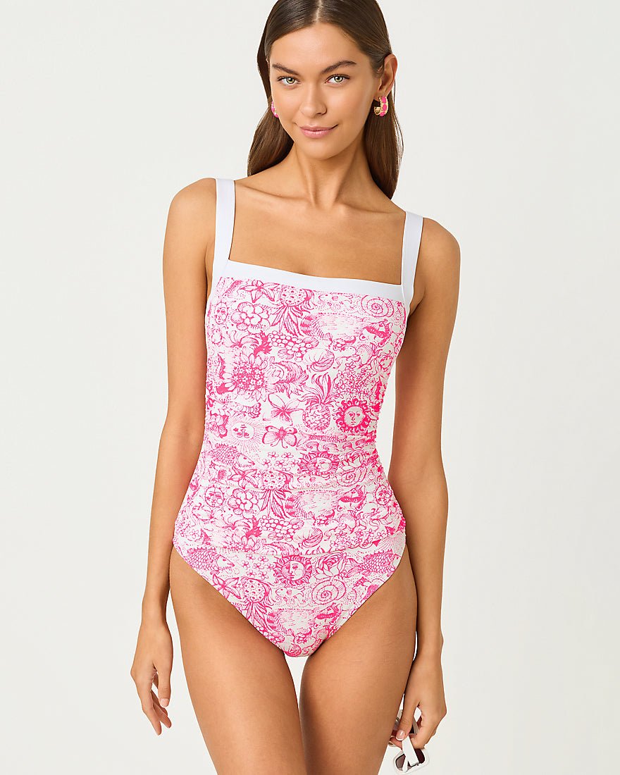 Lilly Pulitzer - Keon One Piece Swimsuit - Cherry Blossom Pink Fleur De Lilly