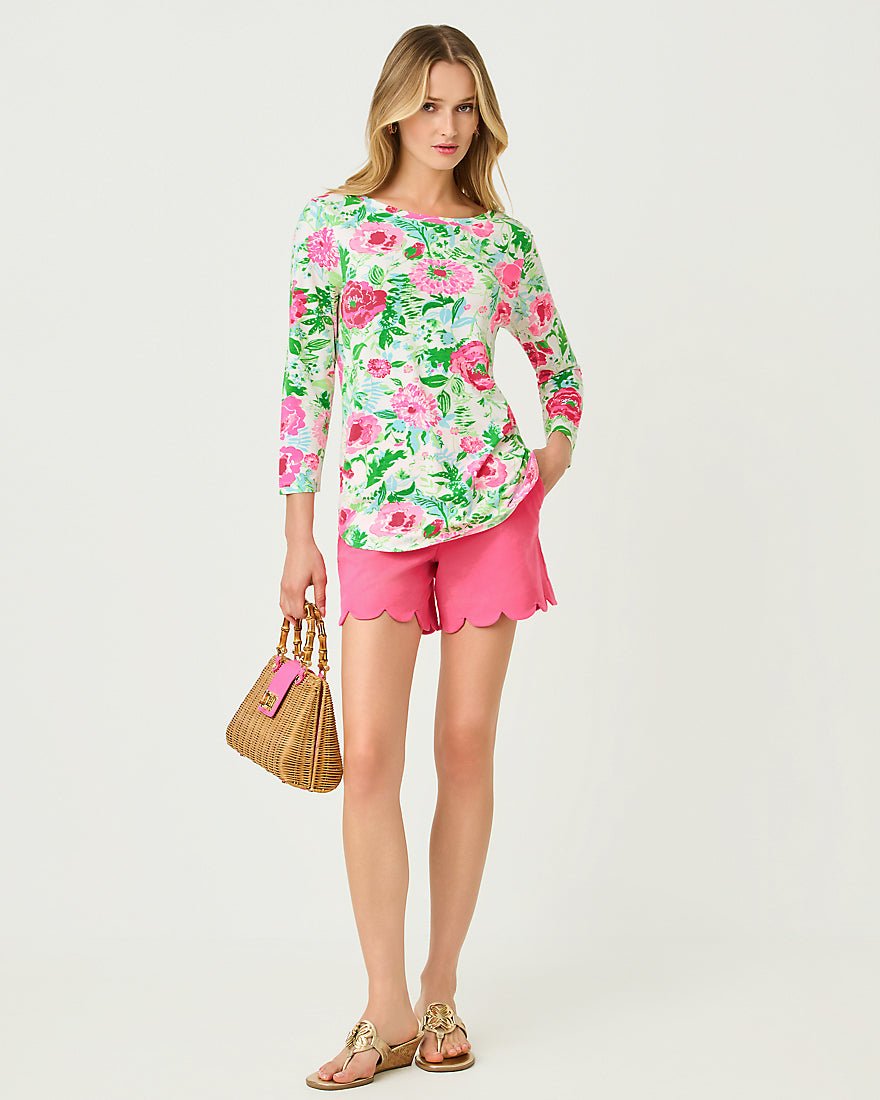 Lilly Pulitzer - Key West Three Quarter Sleeve Top - Multi Poppy Party