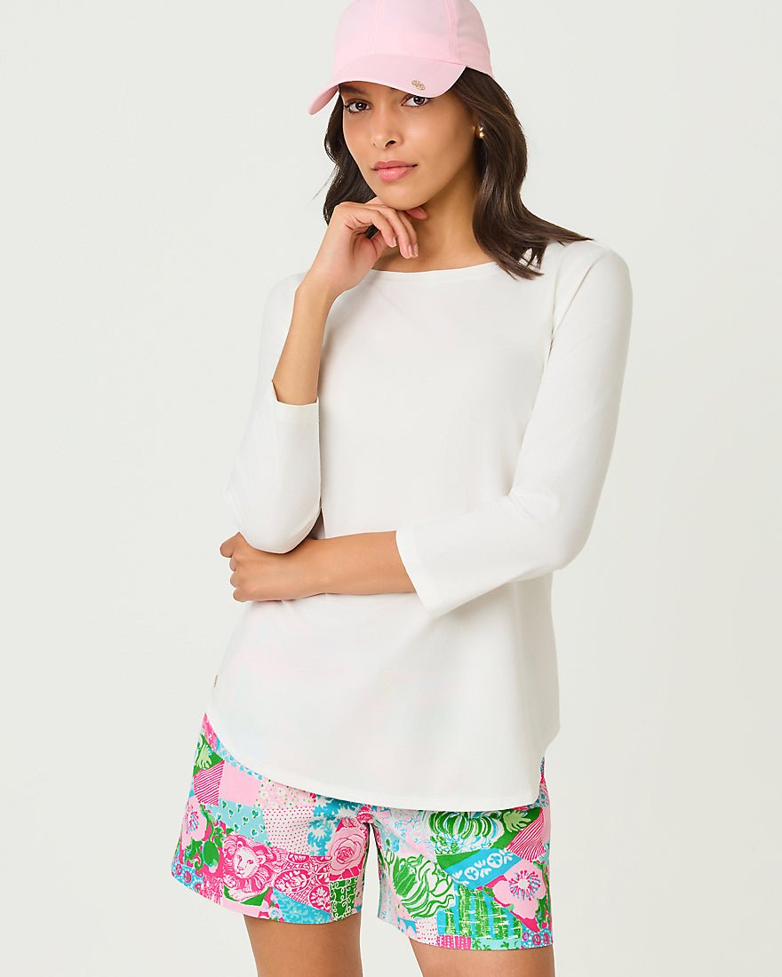Lilly Pulitzer - Key West Three Quarter Sleeve Top - Resort White